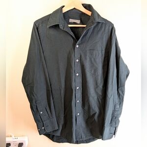 Men's Classic Black Button Down Collared Shirt Merona Size S